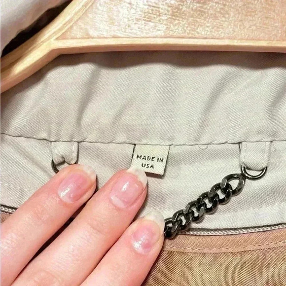 Burberry Women's Camel Hair Wool Removable Winter Liner Tan Trench Coat Size 14 - Picture 8 of 16